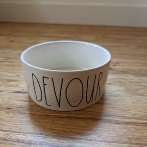 Rae Dunn "Devour" dog food bowl